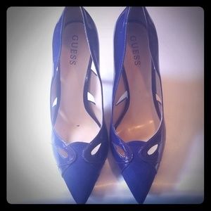 Guess Blue Suede Heels